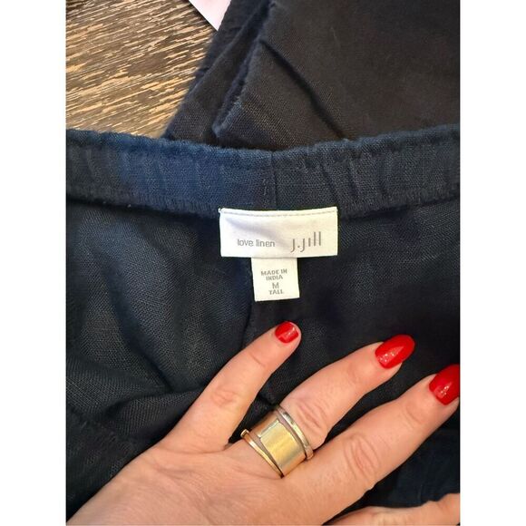 J. Jill Love Linen Navy Pull On Ankle Pants sz M EUC - Picture 6 of 6